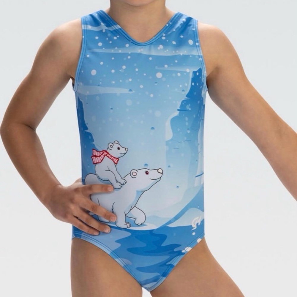 GK GKids Winter Wonderland Tank Gymnastics Leotard Style #E5042 Size CXS